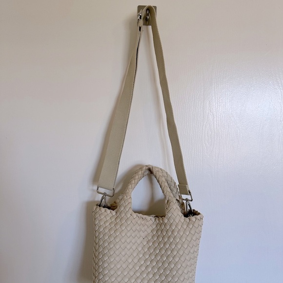 BCBGMaxAzria Small Neoprene Woven Tote Bag - Picture 3 of 4